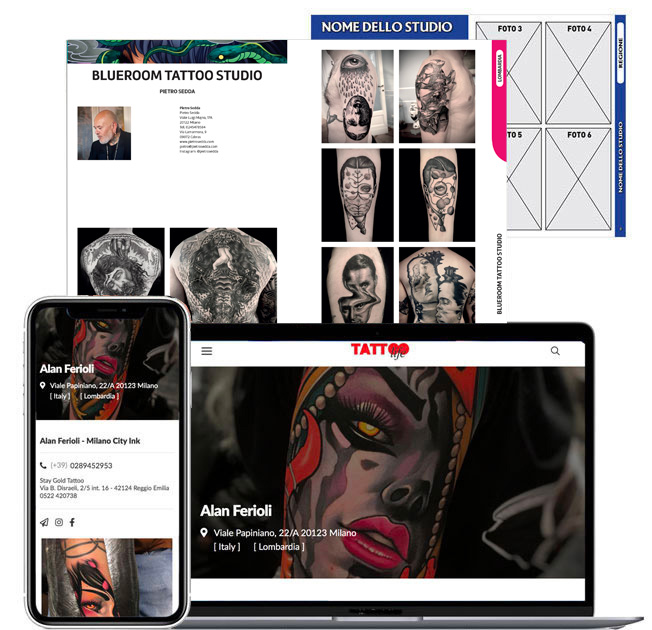 Materiale Annuario Tattoo Life e Tattoo Life Map