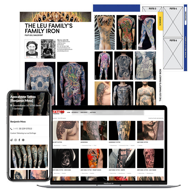 Material Jahrbuch Tattoo Life und Tattoo Life Map